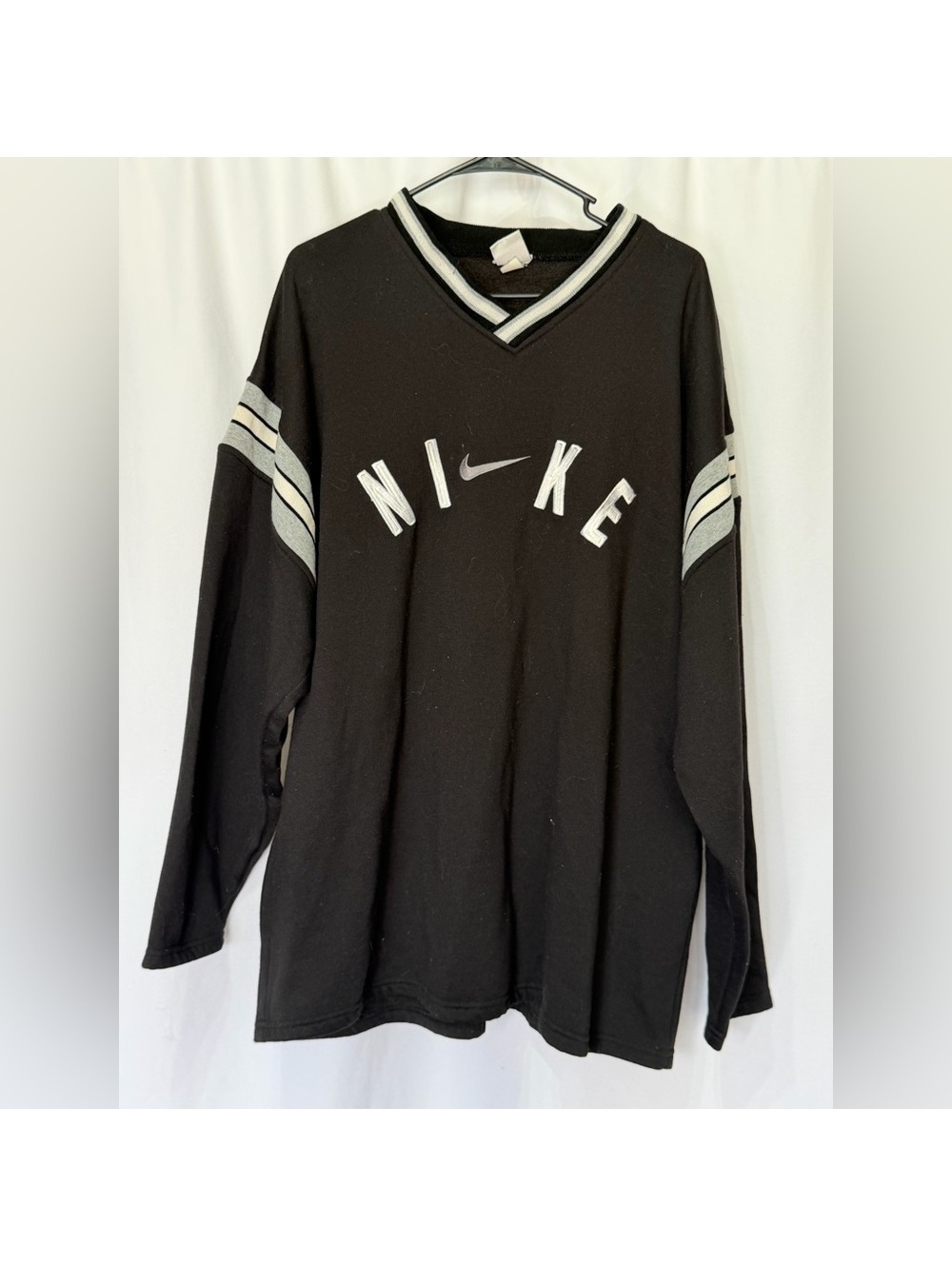 VINTAGE 90s XXL Nike Black Long Sleeve oversized sweater